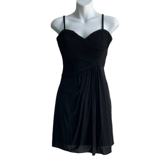 BCBG MaxAzria Sweetheart Neckline Mini Black Dress - Picture 1 of 7